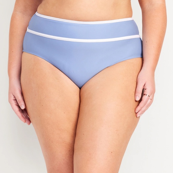 NWT OLD NAVY High-Waisted Bikini Swim Bottoms Color: Blue Overall - Picture 7 of 10